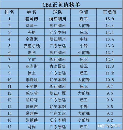 中国男篮正负值排名